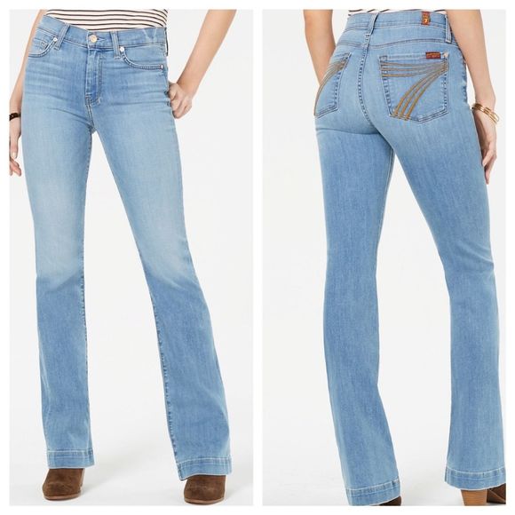 7 For All Mankind Denim - 7 For All Man Kind Dojo Flair Leg Jeans. NEW